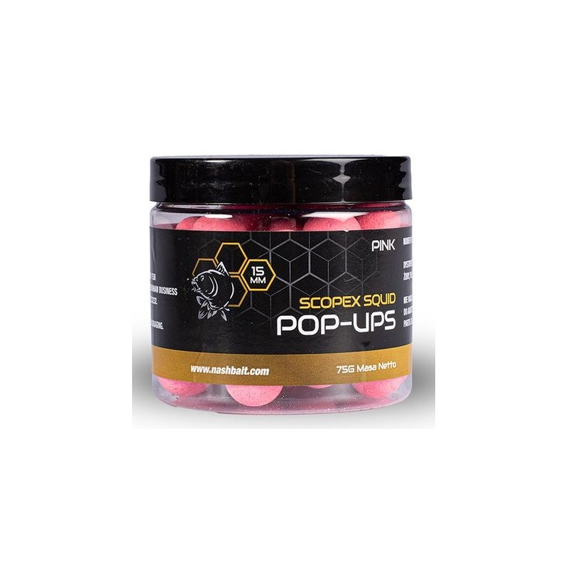 Kulki Nash Scopex Squid Pop Ups 20mm - Pink Kulki Nash Scopex Squid Pop Ups 20mm - Pink