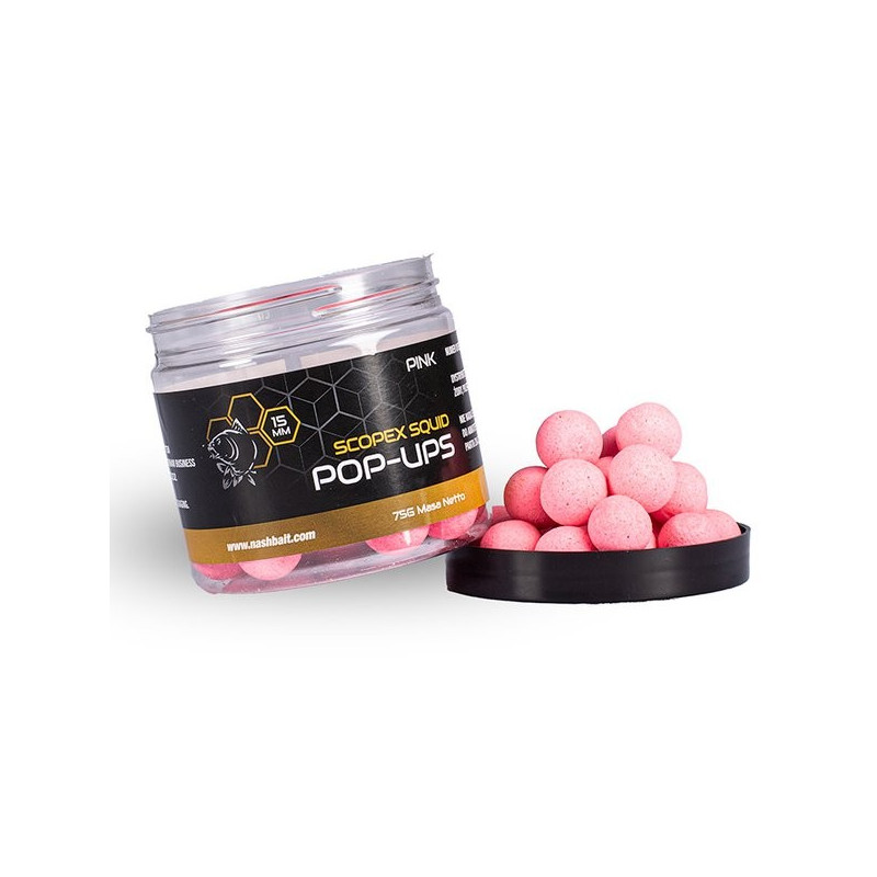 Kulki Nash Scopex Squid Pop Ups 20mm - Pink Kulki Nash Scopex Squid Pop Ups 20mm - Pink