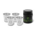 Zestaw kieliszków ze stali nierdzewnej RESET XL 4w1 70 ml Delphin Zestaw kieliszków ze stali nierdzewnej RESET XL 4w1 70 ml Delphin