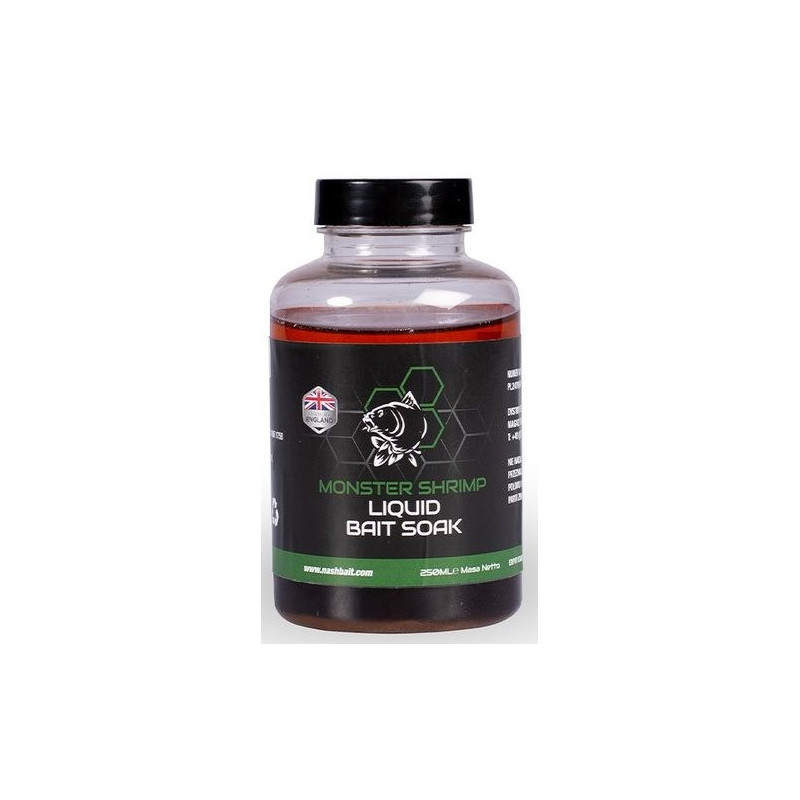 Atraktor NASH Liquid Bait Soak 250ml - Monster Shrimp
