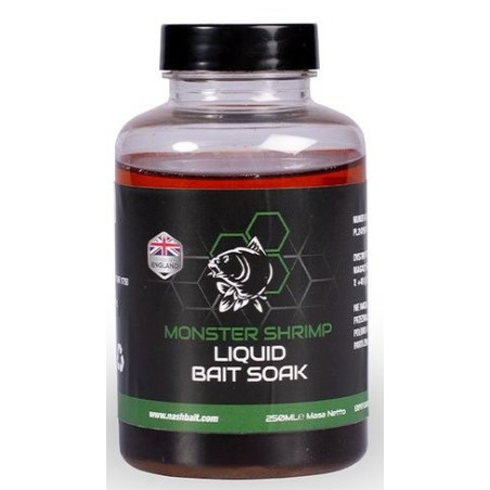 Atraktor NASH Liquid Bait Soak 250ml - Monster Shrimp