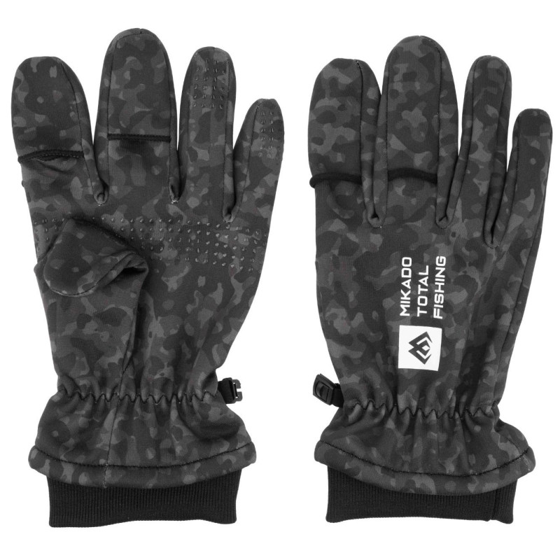 Rękawiczki Mikado Softshell Black Camo roz. XL Rękawiczki Mikado Softshell Black Camo roz. XL