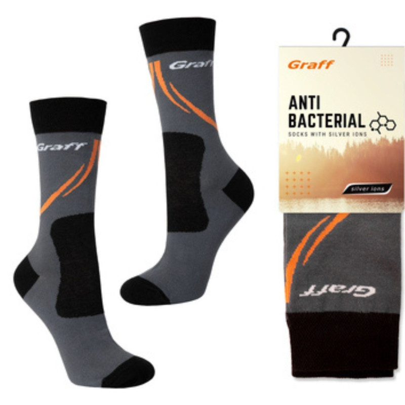 Skarpety antybakteryjne z jonami srebra 062 roz. 43-46 Graff Skarpety antybakteryjne z jonami srebra 062 roz. 43-46 Graff