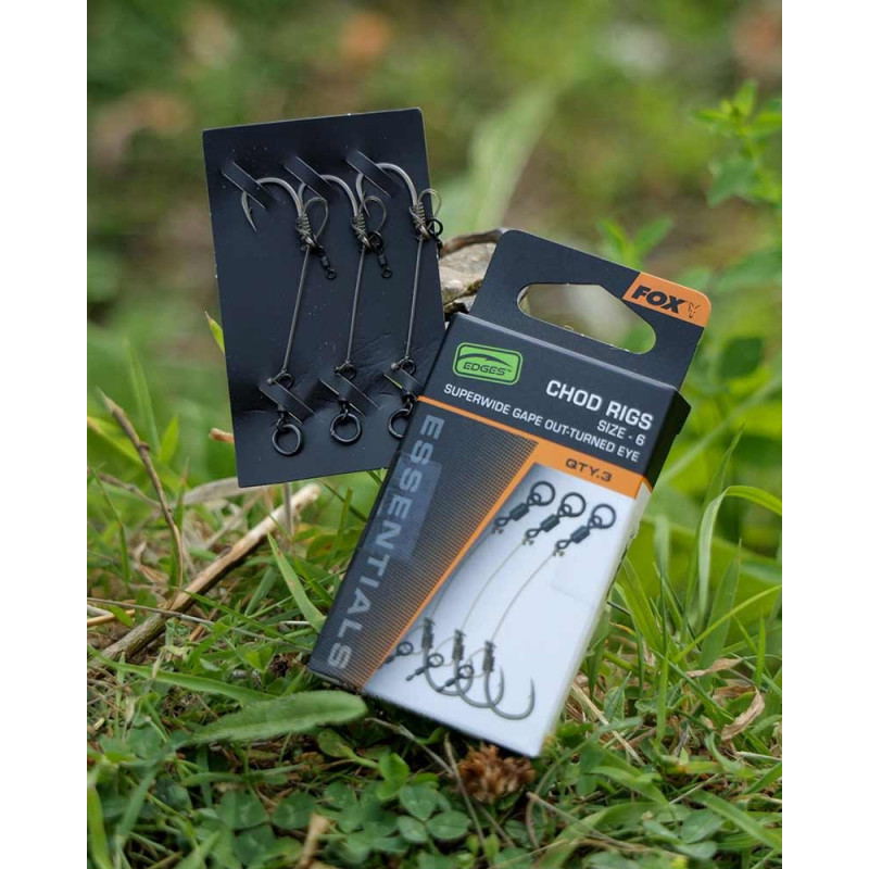 Przypony FOX karpiowe EDGES™ Super Wide Gape Chod Rigs hak 6 Przypony FOX karpiowe EDGES™ Super Wide Gape Chod Rigs hak 6