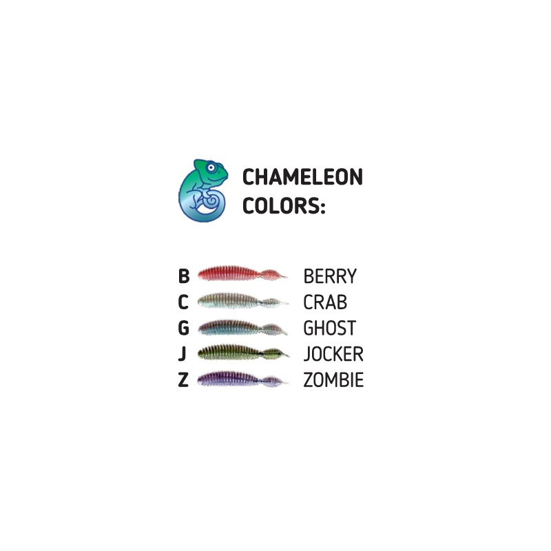 Przynęta Fishbay Robak/Worm Hairy 4,5 cm ghost