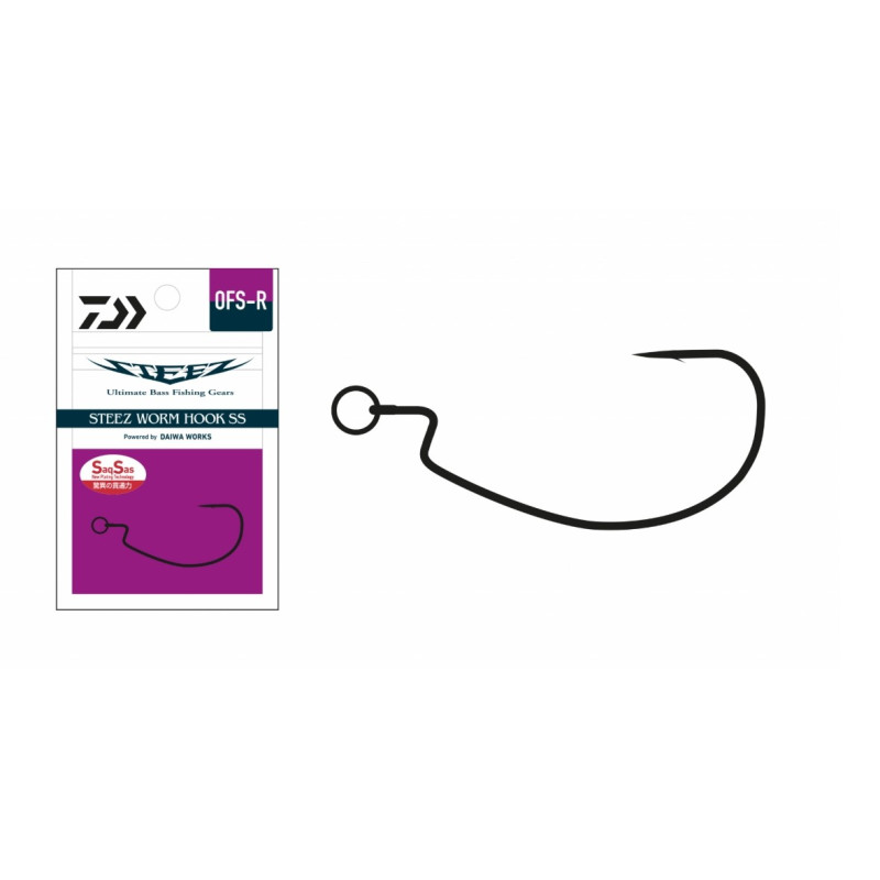Haczyk Daiwa offsetowy Steez Worm Hook hak 3/0 Haczyk Daiwa offsetowy Steez Worm Hook hak 3/0