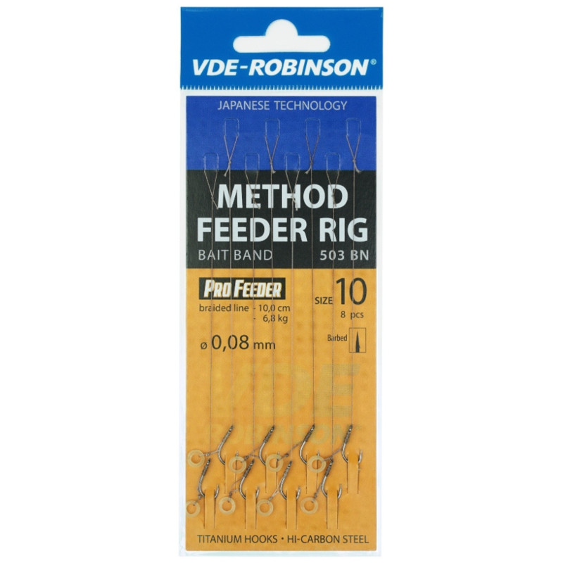 Przypon Robinson plecionka VDE-R z gumką MF 503BN hak 10 Przypon Robinson plecionka VDE-R z gumką MF 503BN hak 10