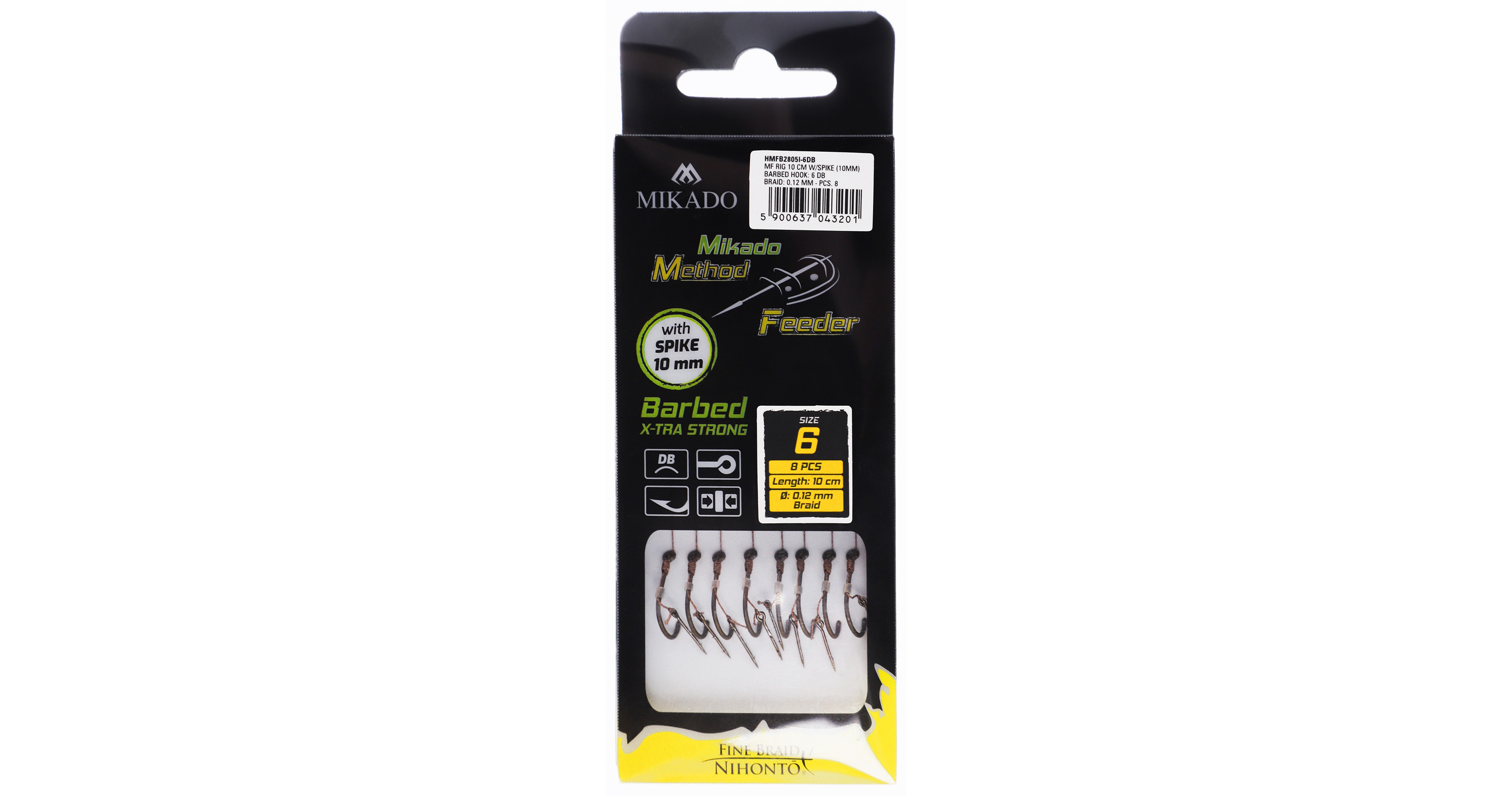 przypon-mf-z-igla-hak-z-zadziorem-mikado przypon-mf-z-igla-hak-z-zadziorem-mikado