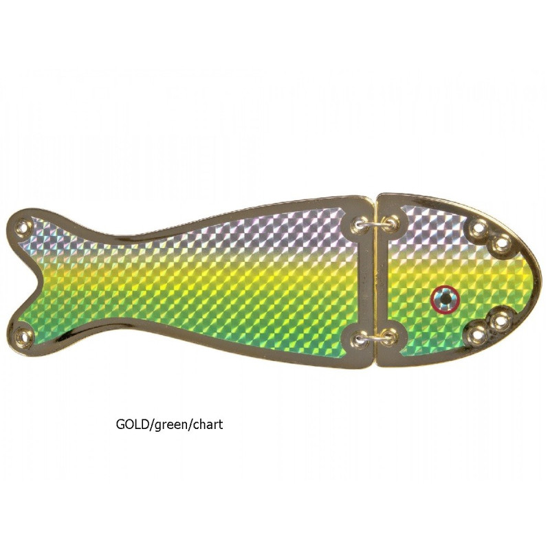 Błystka SALMON II 9,5” GOLD/green/chart VK Błystka SALMON II 9,5” GOLD/green/chart VK