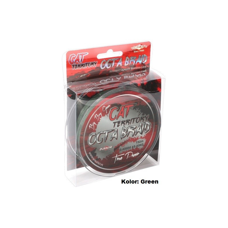 Plecionka Mikado Cat Territory Octa Braid 150m - 0.70mm zielona Plecionka Mikado Cat Territory Octa Braid 150m - 0.70mm zielona