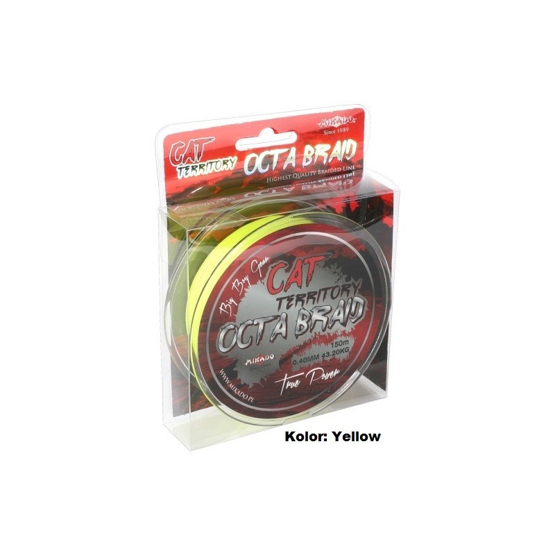 Plecionka Mikado Cat Territory Octa Braid 150m - 0.70mm żółta Plecionka Mikado Cat Territory Octa Braid 150m - 0.70mm żółta