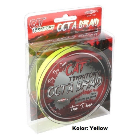 Plecionka Mikado Cat Territory Octa Braid 150m - 0.70mm żółta