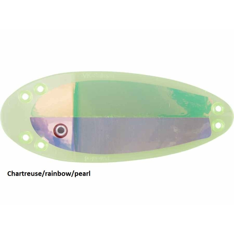 Błystka SALMON 6” chartreuse/rainbow/pearl VK