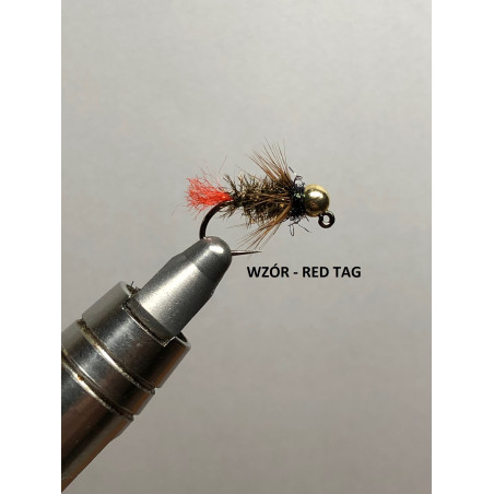 Sztuczna mucha Greszta Fishing red tag