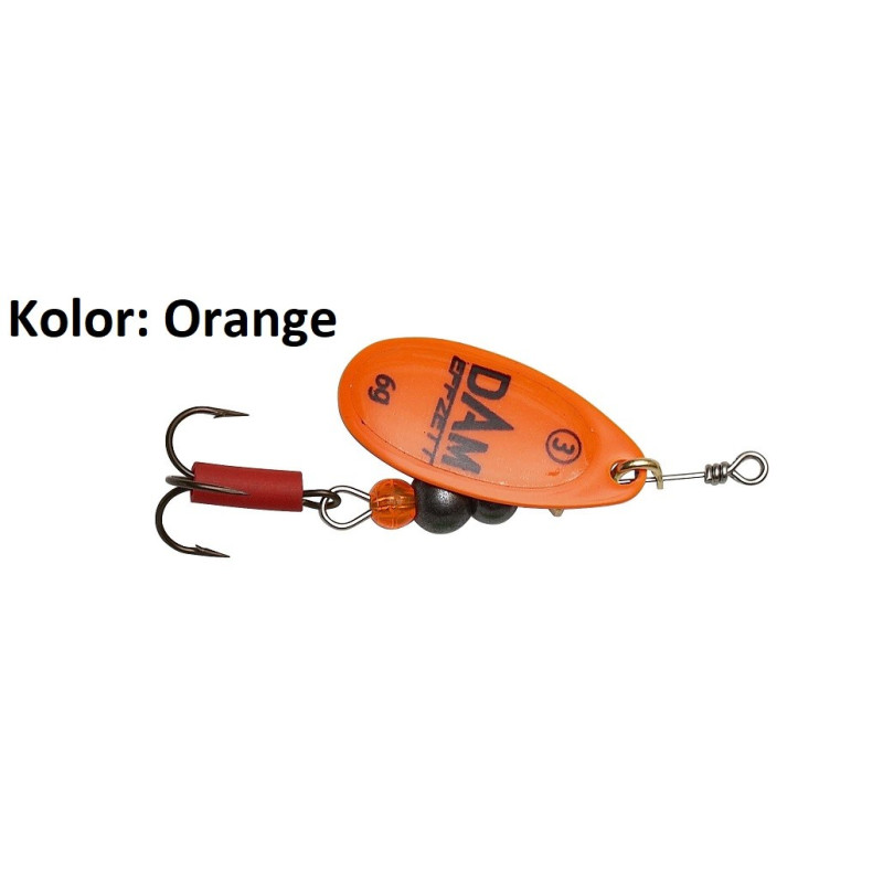 Błystka obrotowa DAM Effzett Fluo Spinner 12g 20g orange