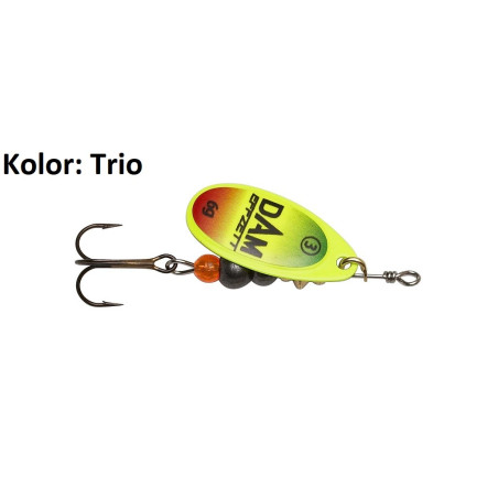 Błystka obrotowa DAM Effzett Fluo Spinner 4g roz.2 TRIO