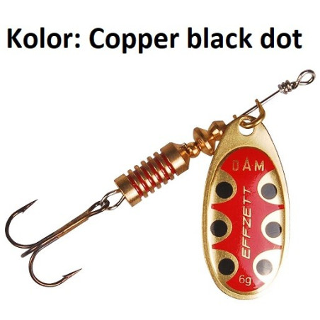 Obrotówki Effzett Spinner Standard 12g COPPER BLACK DOT DAM