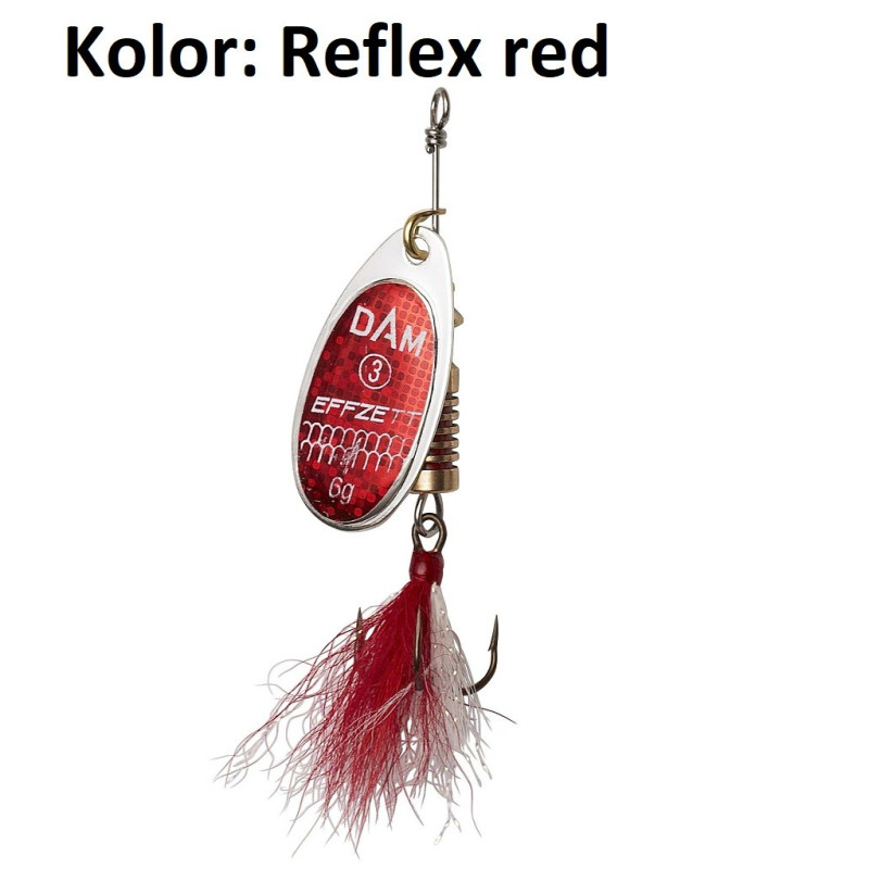 Obrotówki SPINNER STANDARD DRESSED REFLEX 3g reflex red DAM Obrotówki SPINNER STANDARD DRESSED REFLEX 3g reflex red DAM