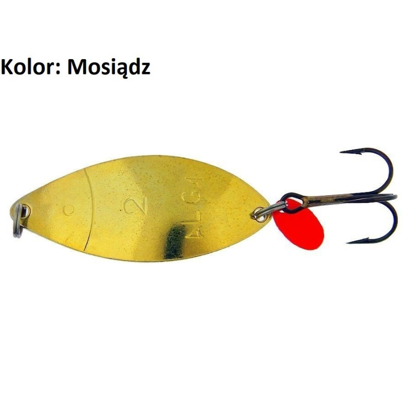 Błystka wahadłowa Polsping Alga 13g roz.1 mosiądz