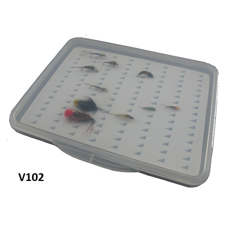 Wędkarskie pudełka na muchy FIT V104 / 100 x 127 x 15 mm Vision FlyFishing