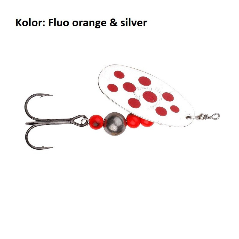 Błystka obrotowa Savage Gear Caviar R-4/14 14g Fluo Orange & Silver Błystka obrotowa Savage Gear Caviar R-4/14 14g Fluo Orange & Silver