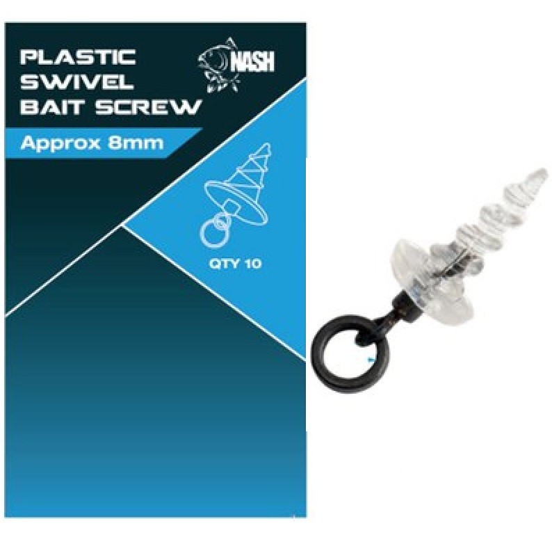 wkret-plastic-swivel-bait-screw-nash wkret-plastic-swivel-bait-screw-nash
