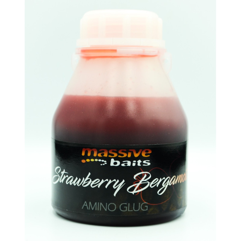 Koncentrat Massive Baits AMINO GLUGS 250ml - Strawberry Bergamotta