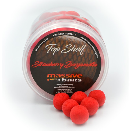 Kulki Massive Baits POP UPS TOP SHELF 200ml - 14mm Strawberry Bergamotta