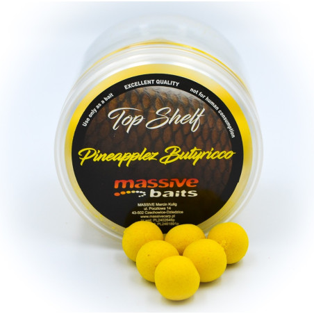 Kulki Massive Baits POP UPS TOP SHELF 200ml  - 14mm Pineapplez Butyricco