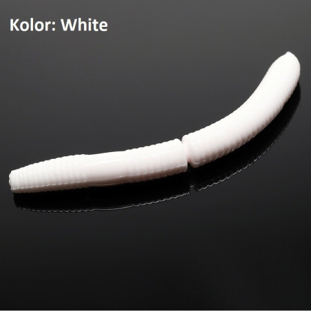 Przynęta Libra Lures Fatty D'Worm 6,5cm WHITE Przynęta Libra Lures Fatty D'Worm 6,5cm WHITE
