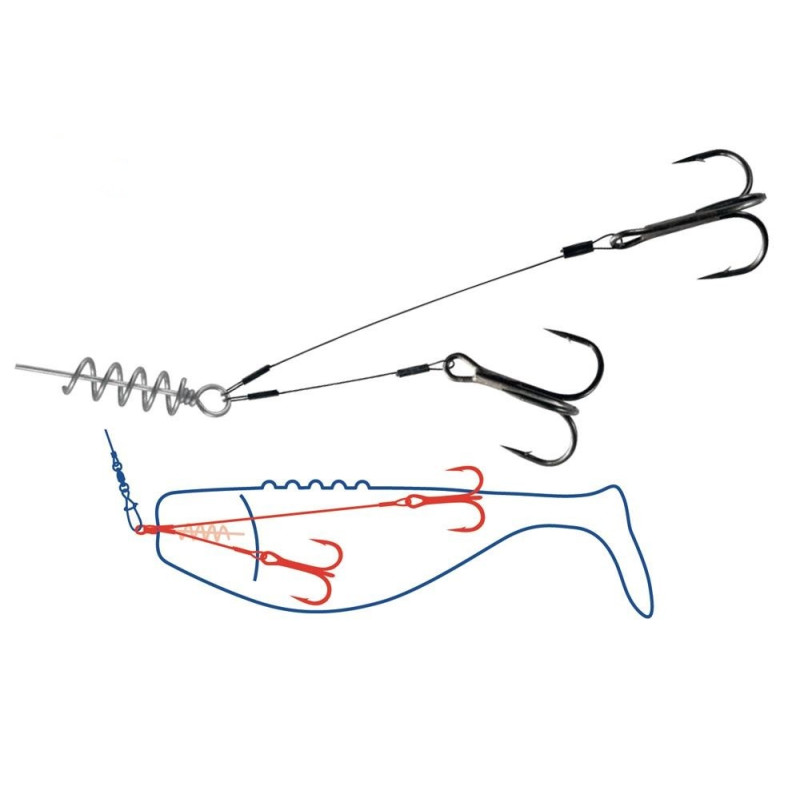 Systemik szczupakowy Dragon SURFLON z korkociągiem 2 x Nr 1/0 Systemik szczupakowy Dragon SURFLON z korkociągiem 2 x Nr 1/0