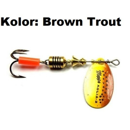 Błystka Mepps Aglia Fluo Micropigments 6.5g roz.3 brown trout
