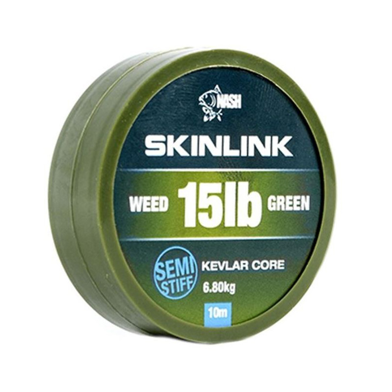 Materiał przyponowy NASH SkinLink Semi-Stiff 10m - 20lb WEED