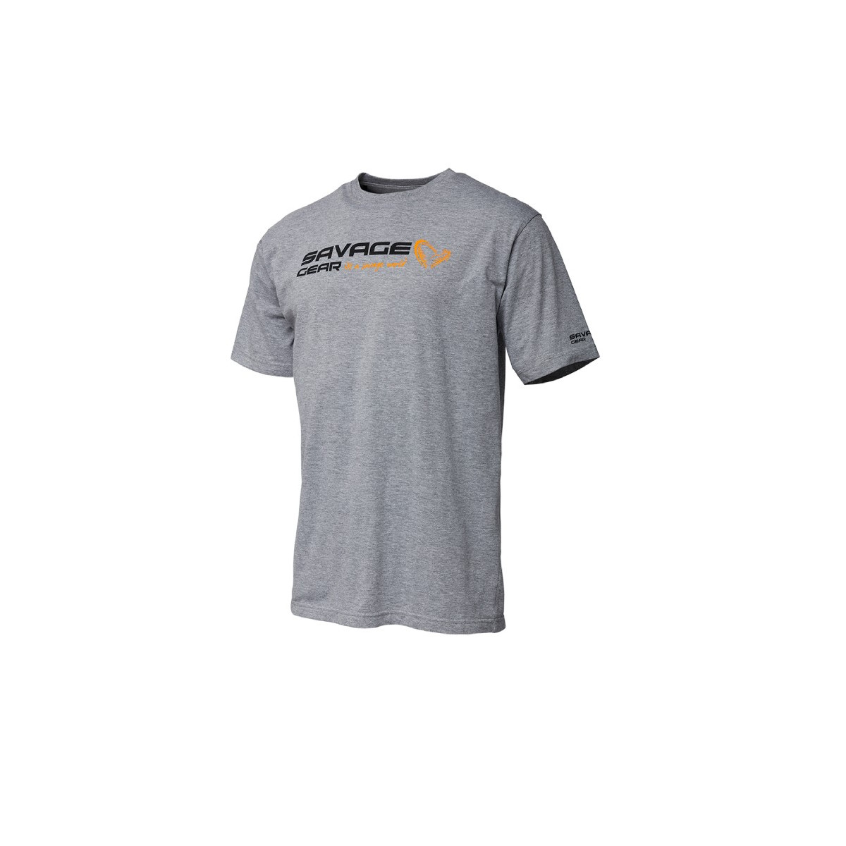 koszulka-signature-logo-szary-melanz-savage-gear