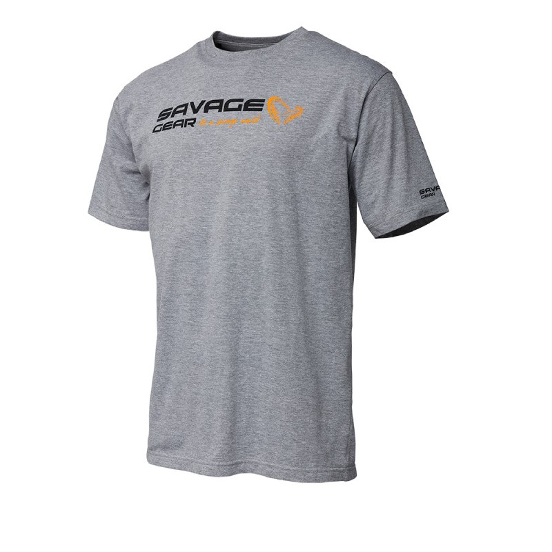 koszulka-signature-logo-szary-melanz-savage-gear