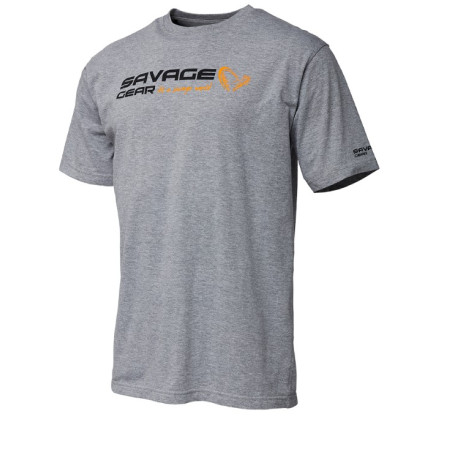 Koszulka Savage Gear Signature Logo Szary Melanż roz. XL