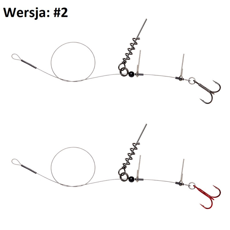 Przypon Savage Gear Line Thru na wkręt hak 2 30cm
