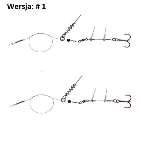 Przypon Savage Gear Line Thru na wkręt hak 1 40cm