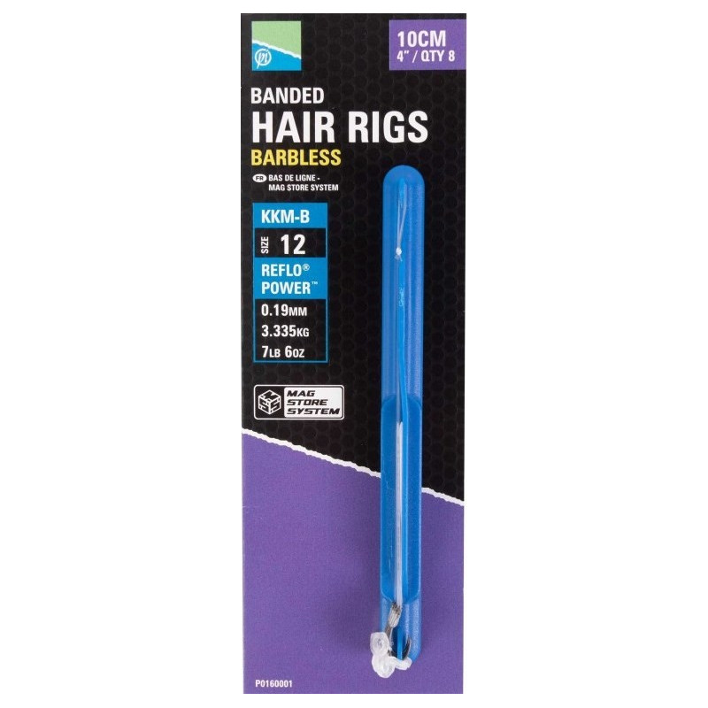 Przypon z gumką Preston KKM-B/Banded 4" 10cm hak 18 bezzadziorowy Przypon z gumką Preston KKM-B/Banded 4" 10cm hak 18 bezzadziorowy