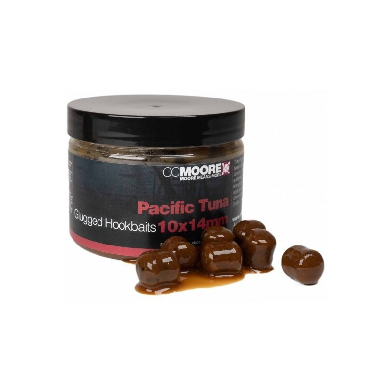 Kulki proteinowe CC Moore w zalewie Glugged Hookbaits 10x14mm - Pacific Tuna