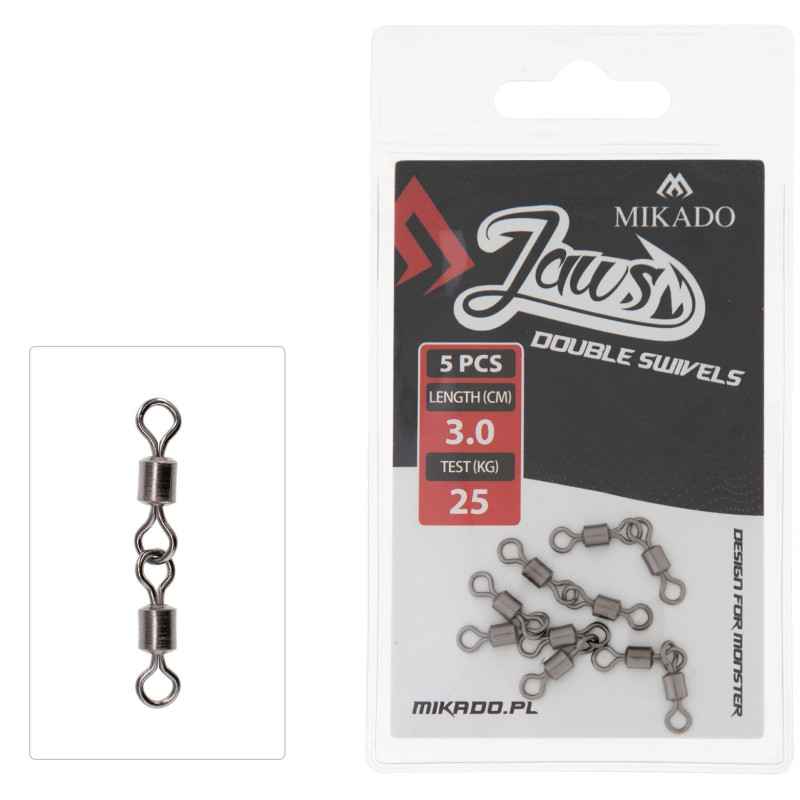 Krętliki Mikado do dozbrojek Jaws podwójne 3cm - 25kg