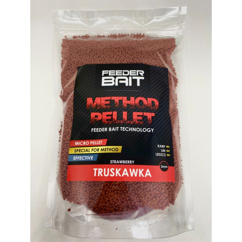 Pellet Feeder Bait Method 800g - 2mm Truskawka