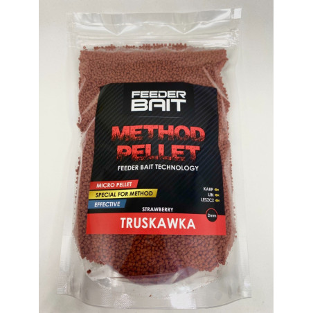 Pellet Feeder Bait Method 800g - 2mm Truskawka