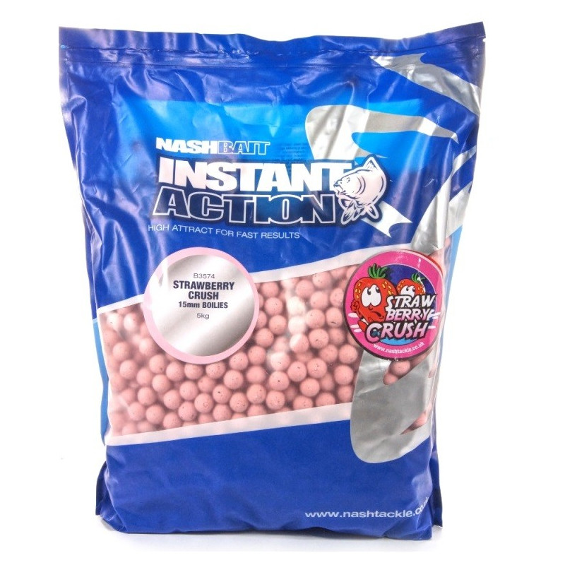 Kulki NASH Instant Action Strawberry Crush 5kg / 18 / Truskawka Kulki NASH Instant Action Strawberry Crush 5kg / 18 / Truskawka