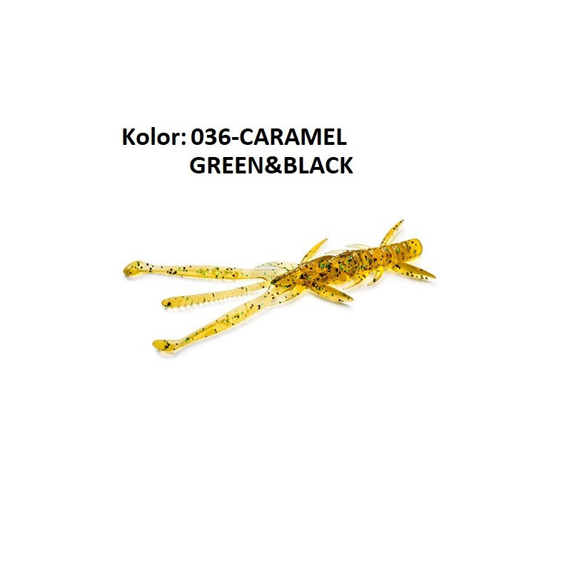 Przynęta Fishup SHRIMP 3" 7,7cm 036-CARAMEL/GREEN&BLACK