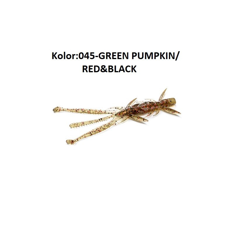 Przynęta Fishup SHRIMP 3" 7,7cm 045-GREEN PUMPKIN/RED&BLACK