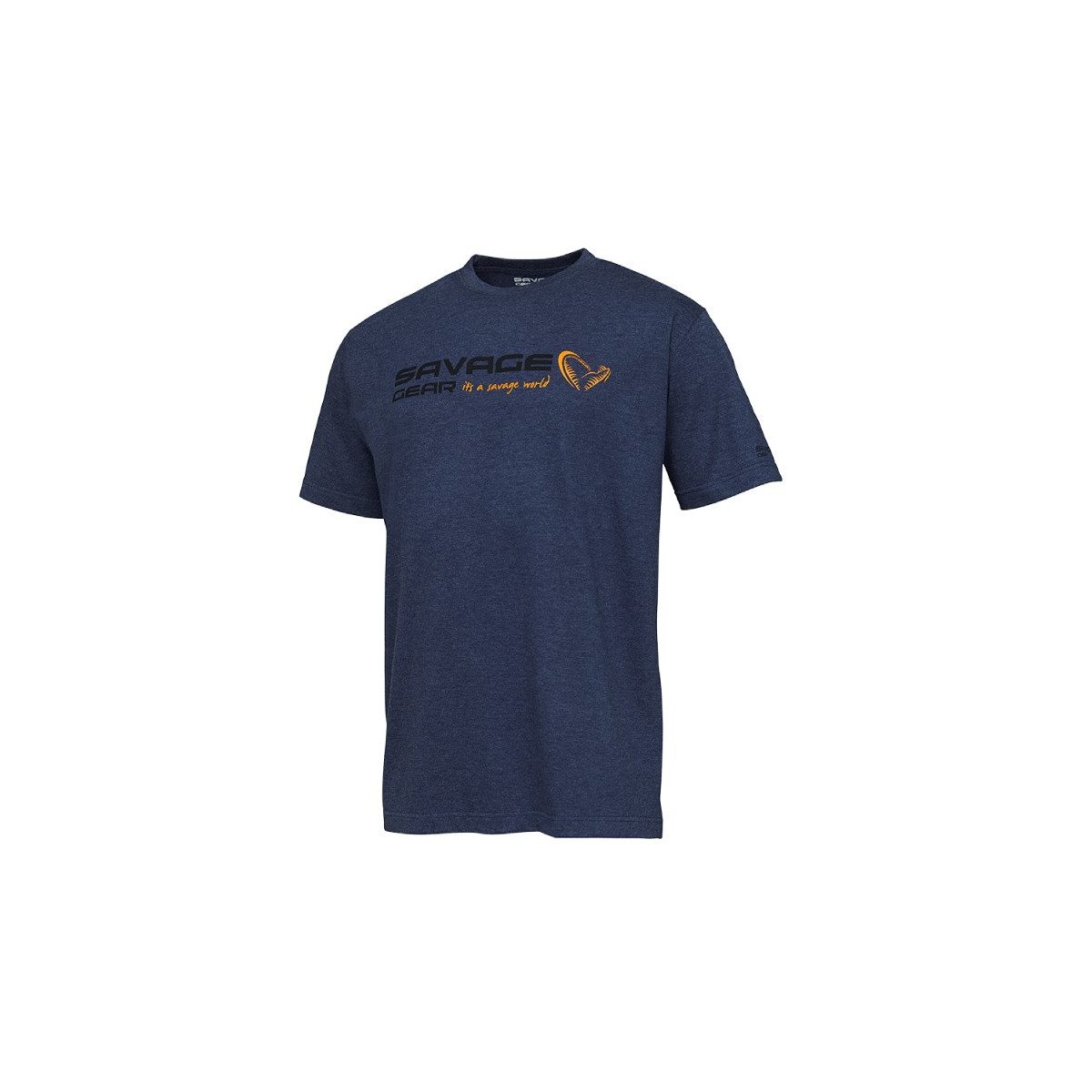 koszulka-signature-logo-niebieski-melanz-savage-gear
