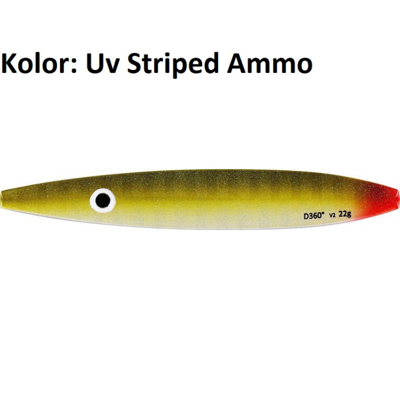 Błystka Westin D360° V2 22g UV STRIPED AMMO