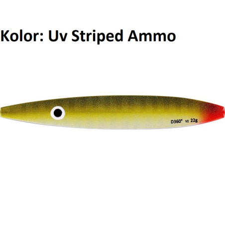 Błystka Westin D360° V2 22g UV STRIPED AMMO
