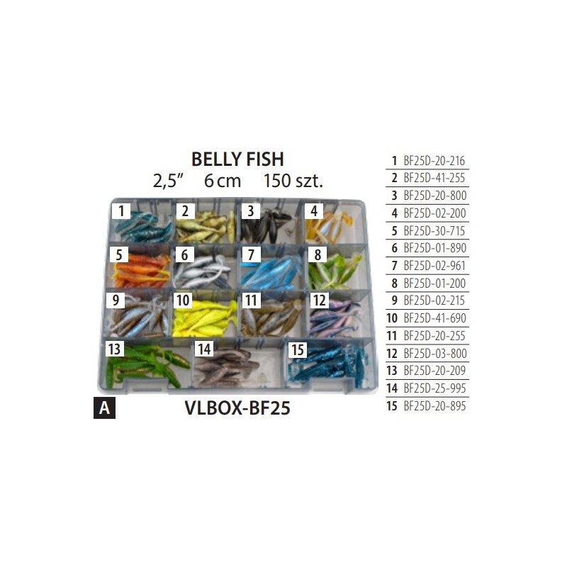 Zestaw Gum V-Lures Belly Fish 6cm Dragon Zestaw Gum V-Lures Belly Fish 6cm Dragon